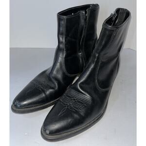 LAREDO Men's 8” Black Long‎ Haul Western Side-Zipper Boots US Size 10.5EE